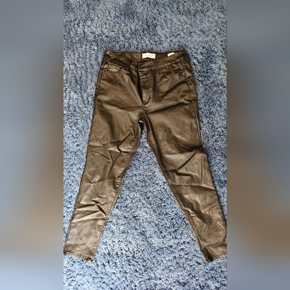 Black Skinny Leather Pants Size 12